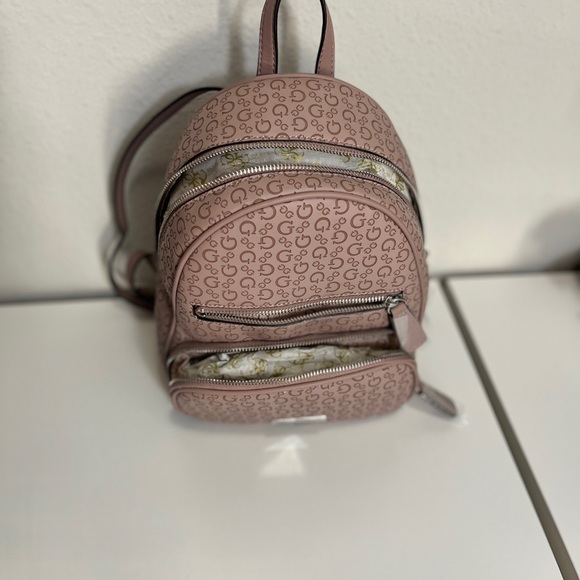 GUESS Los Angeles Women’s Logo Maxson Dusty Mauve Backpack - Picture 4 of 4